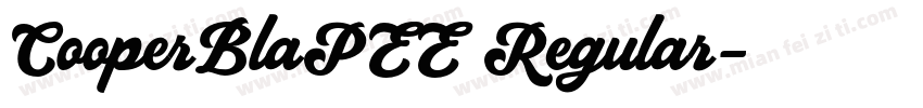 CooperBlaPEE Regular字体转换